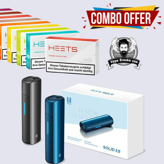 Heets and Iqos offer | IQOS Lil Solid 2.0 Black / Blue and Heets Kazakhstan Combo offers